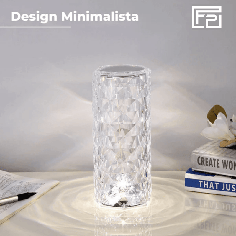 CrystalLed® - Luminária Cristal 3D | 16 cores + Brinde Exclusivo - Ferramenta Prática